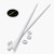 2x White PTFE M8 x 1000mm Threaded Rods, Plastic Studding + 4 Nuts