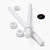 2x White PP M10 x 200 mm Threaded Rods - Short Polypropylene Threaded Bars + 4 Nuts