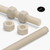 2x Natural Nylon PA66 M12 x 1000mm Threaded Rods, Plastic Studding + 4 Nuts