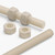 2x Natural Nylon PA66 M12 x 1000mm Threaded Rods, Plastic Studding + 4 Nuts