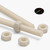 2x Natural Nylon PA66 M6 x 1000mm Threaded Rods, Plastic Studding + 4 Nuts