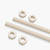 2x Natural Nylon PA66 M6 x 1000mm Threaded Rods, Plastic Studding + 4 Nuts