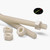 2x Natural Nylon PA66 M8 x 1000 mm Threaded Rods, Plastic Studding + 4 Nuts