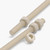 2x Natural Nylon PA66 M8 x 1000 mm Threaded Rods — Plastic Studding