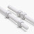 2x White PTFE M8 x 200mm Threaded Rods, Plastic Studding + 4 Nuts
