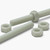 2x Natural Nylon PA66+GF M6 x 200mm Threaded Rods, Studding + 4 Nuts
