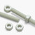 2x Natural PA66+GF M6 x 200 mm Threaded Rods - Short Reinforced Nylon Studding + 4 Nuts