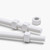 2x White Polypropylene (PP) M12 x 500mm Threaded Rods, Studding + 4 Nuts