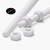 2x White PTFE M6 x 500 mm Threaded Rods - Plastic Studding + 4 Nuts