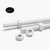 2x White Polypropylene (PP) M10 x 1000mm Threaded Rods, Studding + 4 Nuts