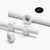2x White Polypropylene (PP) M10 x 1000 mm Threaded Rods