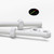 2x White Polypropylene (PP) M10 x 1000mm Threaded Rods, Studding + 4 Nuts