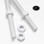 2x White Polypropylene (PP) M10 x 1000 mm Threaded Rods