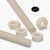 2x Natural Nylon PA66 M16 x 200mm Threaded Rods, Plastic Studding + 4 Nuts