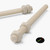 2x Natural Nylon PA66 M16 x 200mm Threaded Rods, Plastic Studding + 4 Nuts