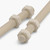 2x Natural Nylon PA66 M16 x 200mm Threaded Rods, Plastic Studding + 4 Nuts