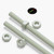 2x Natural Nylon PA66+GF M10 x 500mm Threaded Rods, Studding + 4 Nuts
