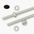 2x Natural Nylon PA66+GF M10 x 500mm Threaded Rods, Studding + 4 Nuts