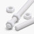 2x White PTFE M16 x 200mm Threaded Rods, Plastic Studding + 4 Nuts