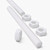 2x White PTFE M16 x 200mm Threaded Rods, Plastic Studding + 4 Nuts