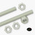 2x Natural Nylon PA66+GF M8 x 1000mm Threaded Rods, Studding + 4 Nuts