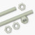 2x Natural Nylon PA66+GF M8 x 1000mm Threaded Rods, Studding + 4 Nuts