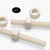 2x Natural Nylon PA66 M5 x 200 mm Threaded Rods