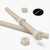 2x Natural PA66 M12 x 200 mm Threaded Rods - Short Nylon Studding + 4 Nuts
