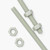 2x Natural Nylon PA66+GF M6 x 1000mm Threaded Rods, Studding + 4 Nuts