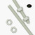 2x Natural Nylon PA66+GF M6 x 1000mm Threaded Rods, Studding + 4 Nuts