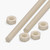 2x Natural Nylon PA66 M4 x 1000mm Threaded Rods, Plastic Studding + 4 Nuts