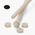 2x Natural Nylon PA66 M4 x 1000mm Threaded Rods, Plastic Studding + 4 Nuts