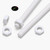2x White PTFE M14 x 1000mm Threaded Rods, Plastic Studding + 4 Nuts