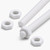 2x White PTFE M14 x 1000mm Threaded Rods, Plastic Studding + 4 Nuts