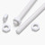 2x White PTFE M14 x 1000 mm Threaded Rods — Plastic Studding