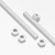 2x White Polypropylene (PP) M8 x 1000 mm Threaded Rods