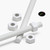 2x White Polypropylene (PP) M8 x 1000 mm Threaded Rods