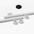 2x White Polypropylene (PP) M8 x 1000mm Threaded Rods, Studding + 4 Nuts