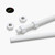 2x White Polypropylene (PP) M8 x 1000mm Threaded Rods, Studding + 4 Nuts