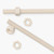 2x Natural Nylon PA66 M12 x 500mm Threaded Rods, Plastic Studding + 4 Nuts