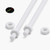 2x White PTFE M3 x 500mm Threaded Rods, Plastic Studding + 4 Nuts