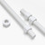 2x White Polypropylene (PP) M12 x 1000mm Threaded Rods, Studding + 4 Nuts