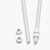 2x White Polypropylene (PP) M12 x 1000 mm Threaded Rods