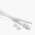 2x White PTFE M3 x 1000mm Threaded Rods, Plastic Studding + 4 Nuts