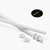 2x White PTFE M3 x 1000mm Threaded Rods, Plastic Studding + 4 Nuts