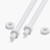 2x White PTFE M3 x 1000mm Threaded Rods, Plastic Studding + 4 Nuts