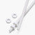2x White PTFE M3 x 1000mm Threaded Rods, Plastic Studding + 4 Nuts