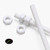2x White PTFE M4 x 1000mm Threaded Rods, Plastic Studding + 4 Nuts