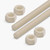 2x Natural Nylon PA66 M5 x 1000mm Threaded Rods, Plastic Studding + 4 Nuts