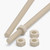 2x Natural Nylon PA66 M8 x 500mm Threaded Rods, Plastic Studding + 4 Nuts